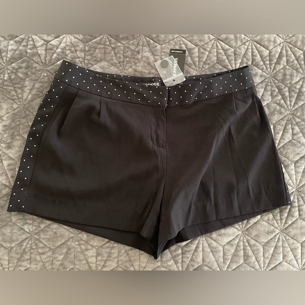 Express Black Studded Dress Shorts